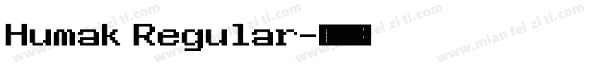 Humak Regular字体转换